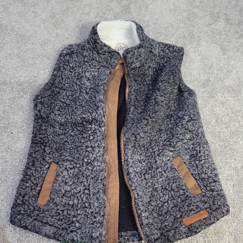 Cozy Gray MarleyLilly Sherpa Vest